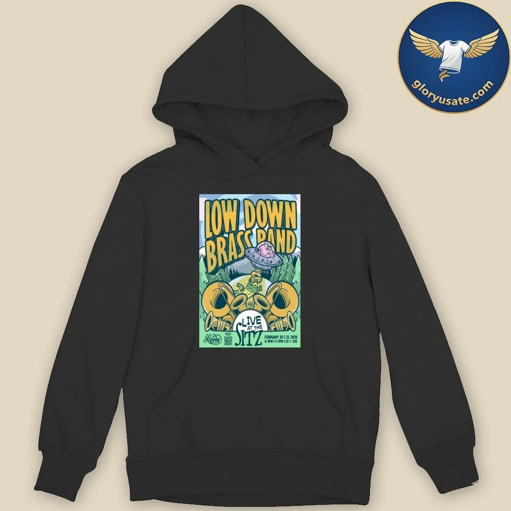 LowDown Brass Band February 20-21 2026 The Sitz, Girdwood, Alaska Poster Shirt