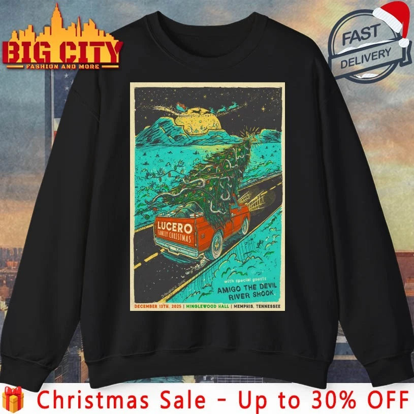Lucero Dec 13 2025 Memphis TN Xmas Show Poster shirt