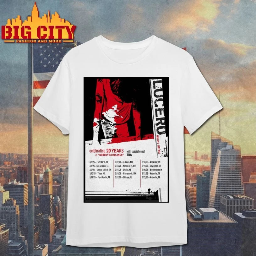 Lucero Nobody’s Darlings Tour 2026 Poster Shirt