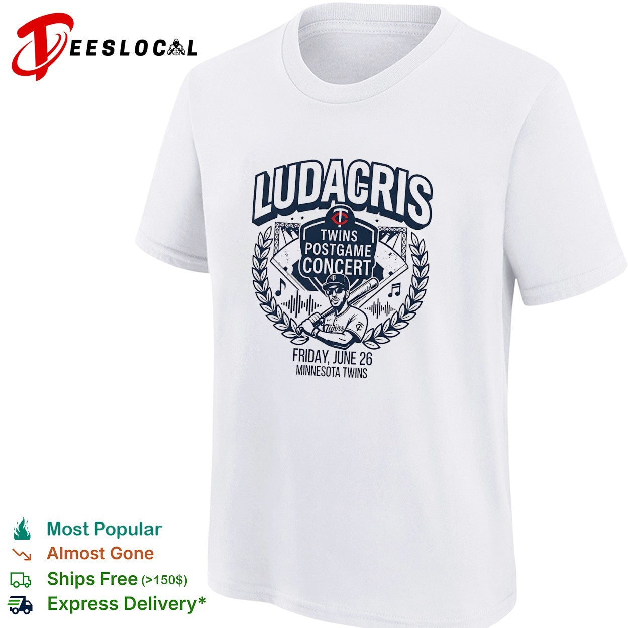 Ludacris Minnesota Twins postgame concert June 26 baseball shirt