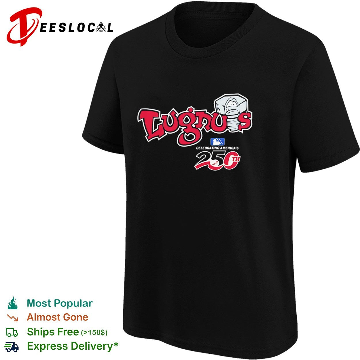 Lugnuts Celebrating Americas 250th MLB Baseball shirt