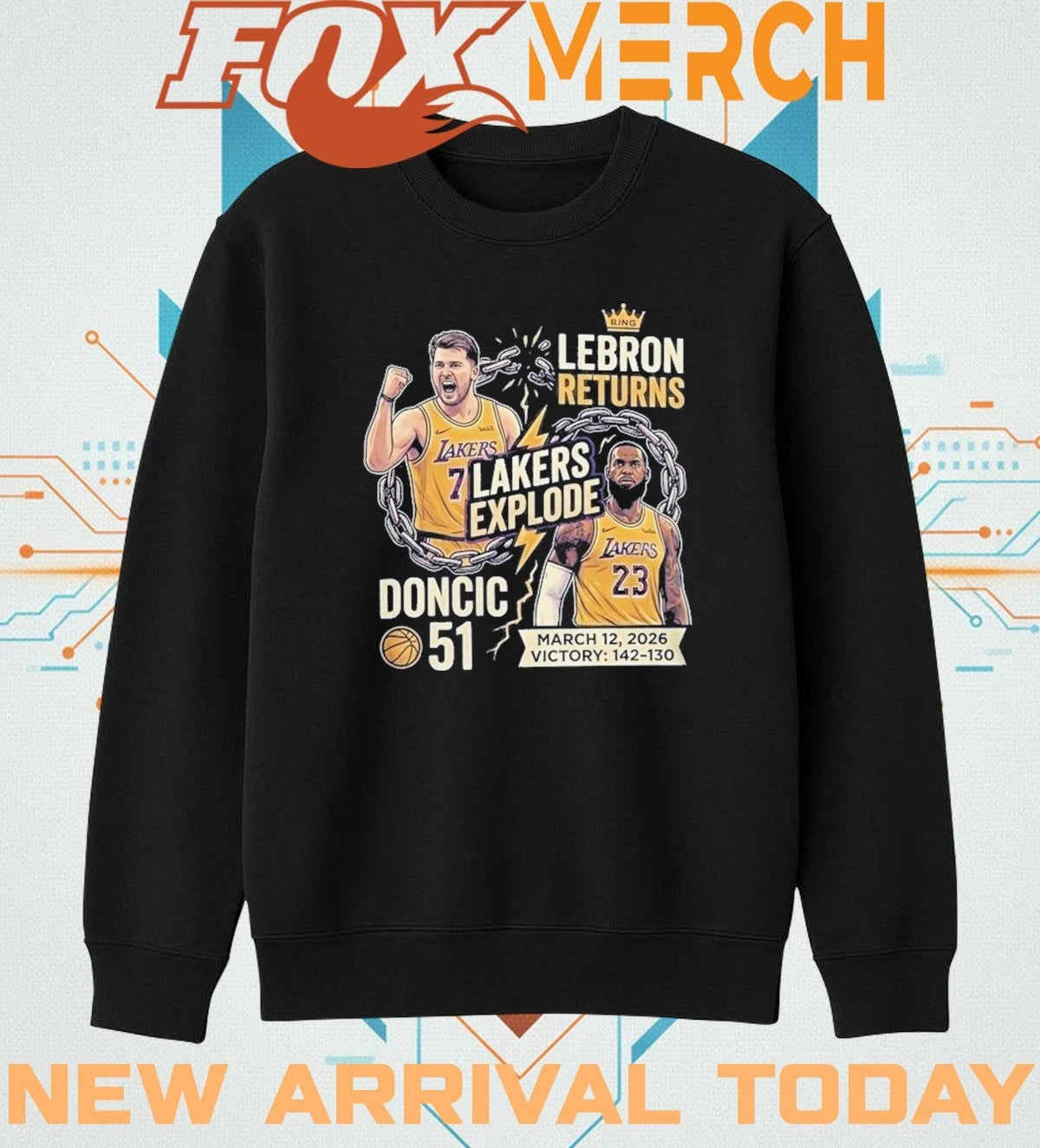 Luka Doncic drops 51 as Lakers explode in LeBron’s return t-shirt