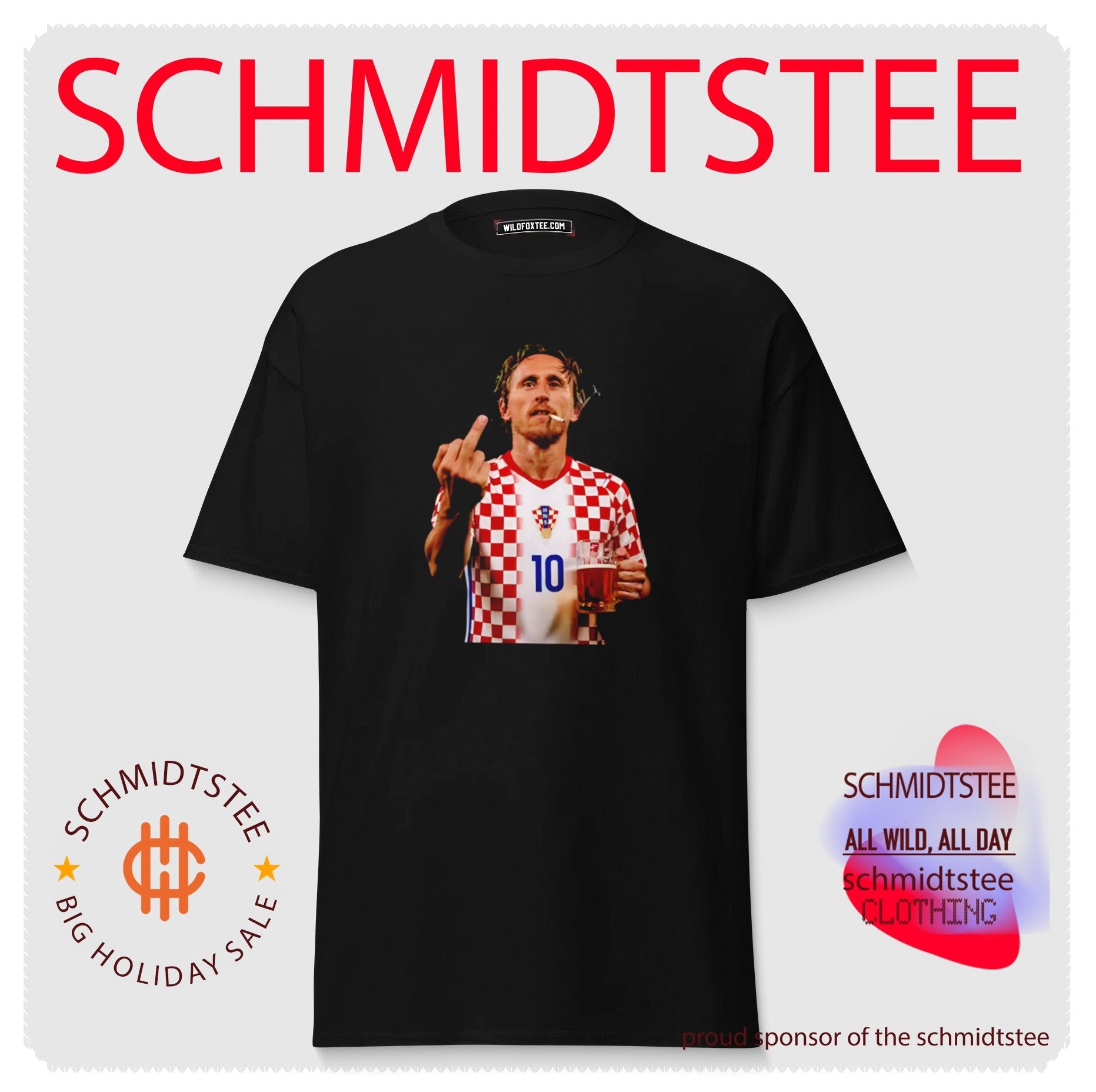 Luka Modric Croatia National Team Smoking and Middle Finger shirt