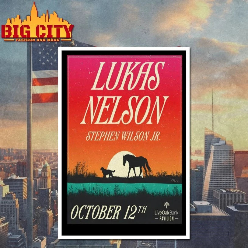 Lukas Nelson Live Oak Bank Pavilion On Oct 12 2025 Poster shirt