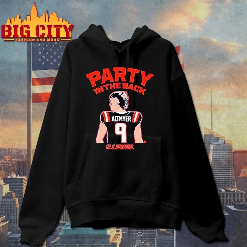 Luke Altmyer Party in the Back Illinois Football shirt