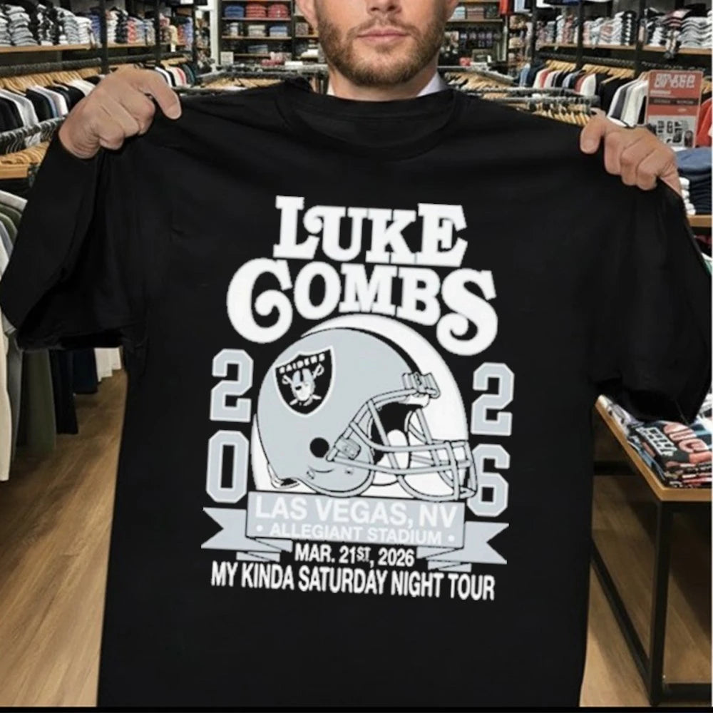 Luke Combs Store Exclusive Raiders My Kinda Saturday Night Tour 2026 Shirt