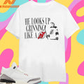 Luke Hughes He Looks Up Grinning Like A Devil New Jersey Devils Hockey Boy Shirts