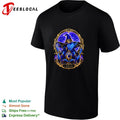 Lunar mystical witch moon goddess gold and purple illustration graphic shirt