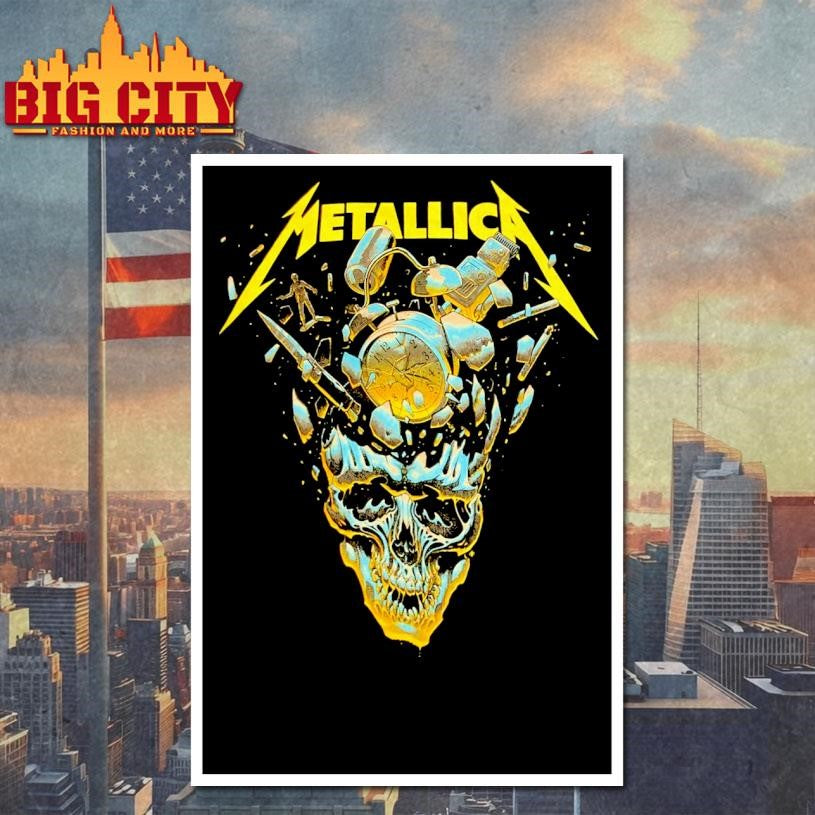 METALLICA M72 Broken Clock &amp; Skulls 2025 Tour Shirt