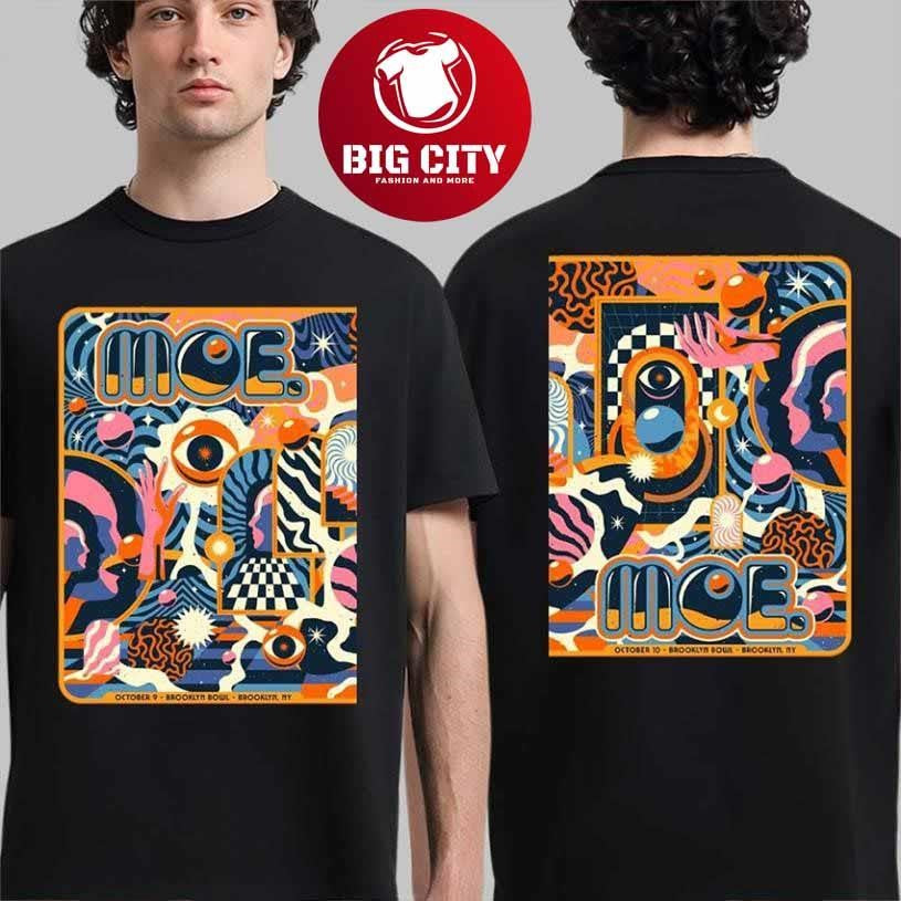 MOE Brooklyn New York 2025 Night 1 And 2 Combined Venue Poster At Brooklyn Bowl On October 9 And 10 2025 Shirt