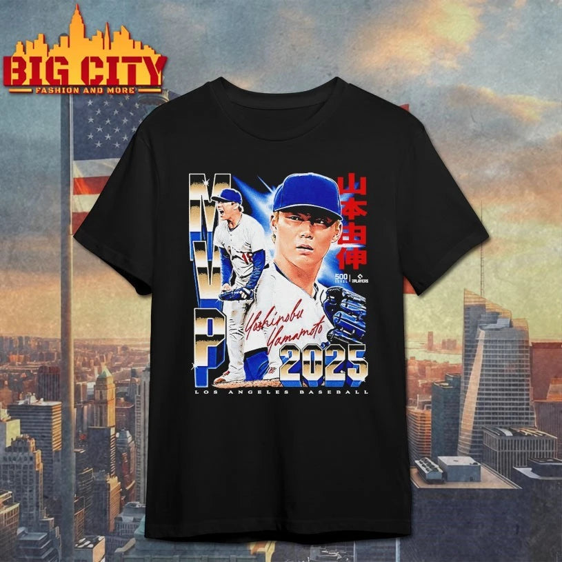 MVP Yoshinobu Yamamoto Los Angeles D 2025 Champs shirt