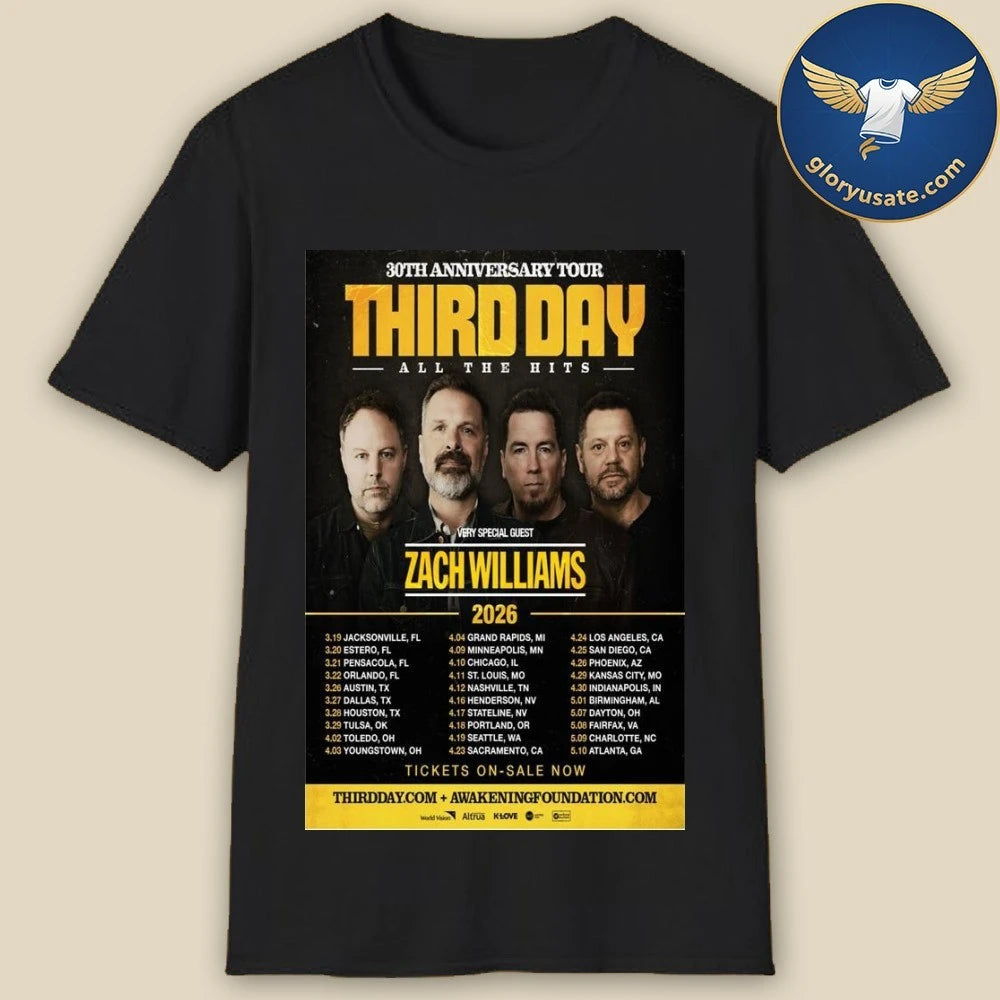 Mac Powell Third Day 30th Anniversary Tour 2026 Poster Shirt