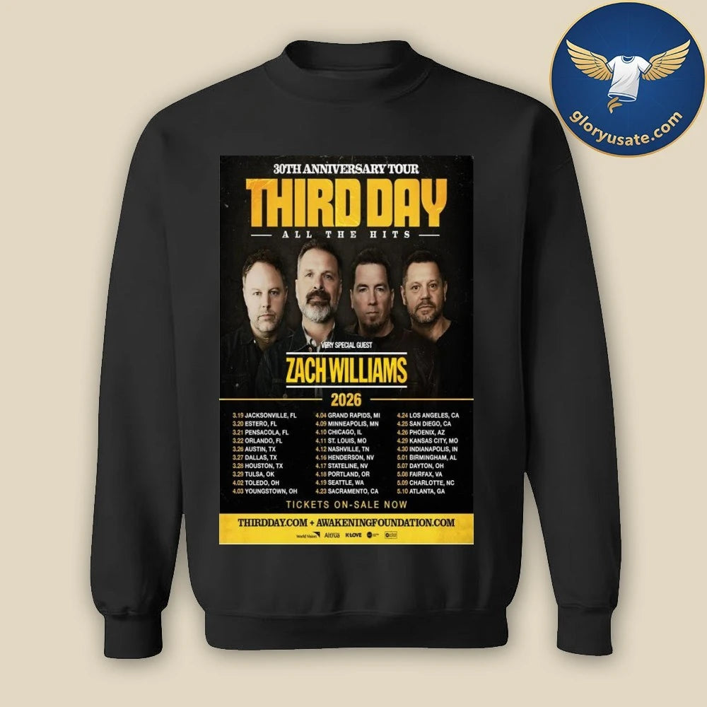 Mac Powell Third Day 30th Anniversary Tour 2026 Poster Shirt