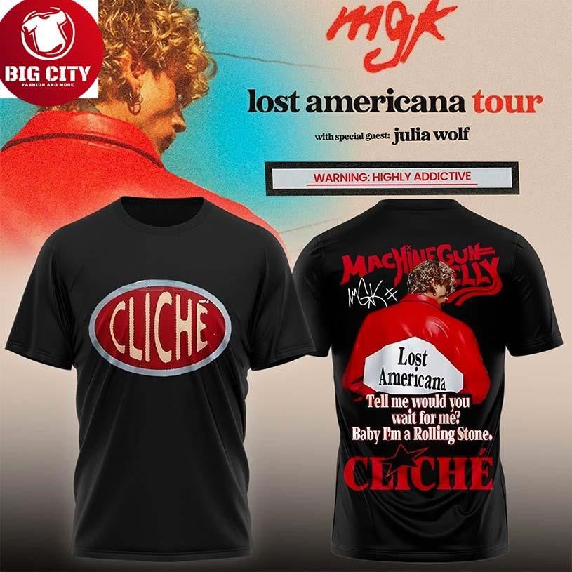 Machine Gun Kelly Lost Americana Tour 2026 New Two Sided Shirt