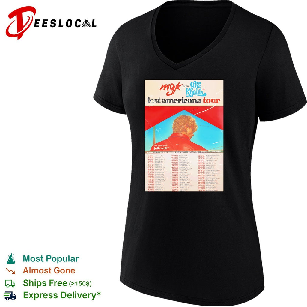 Machine Gun Kelly Wiz Khalifa Lest Americana tour shirt