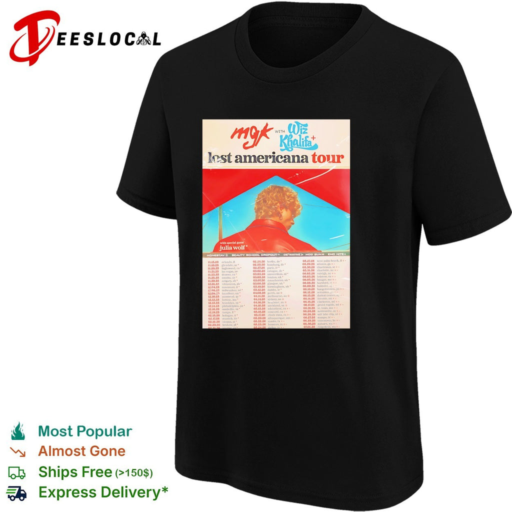 Machine Gun Kelly Wiz Khalifa Lest Americana tour shirt