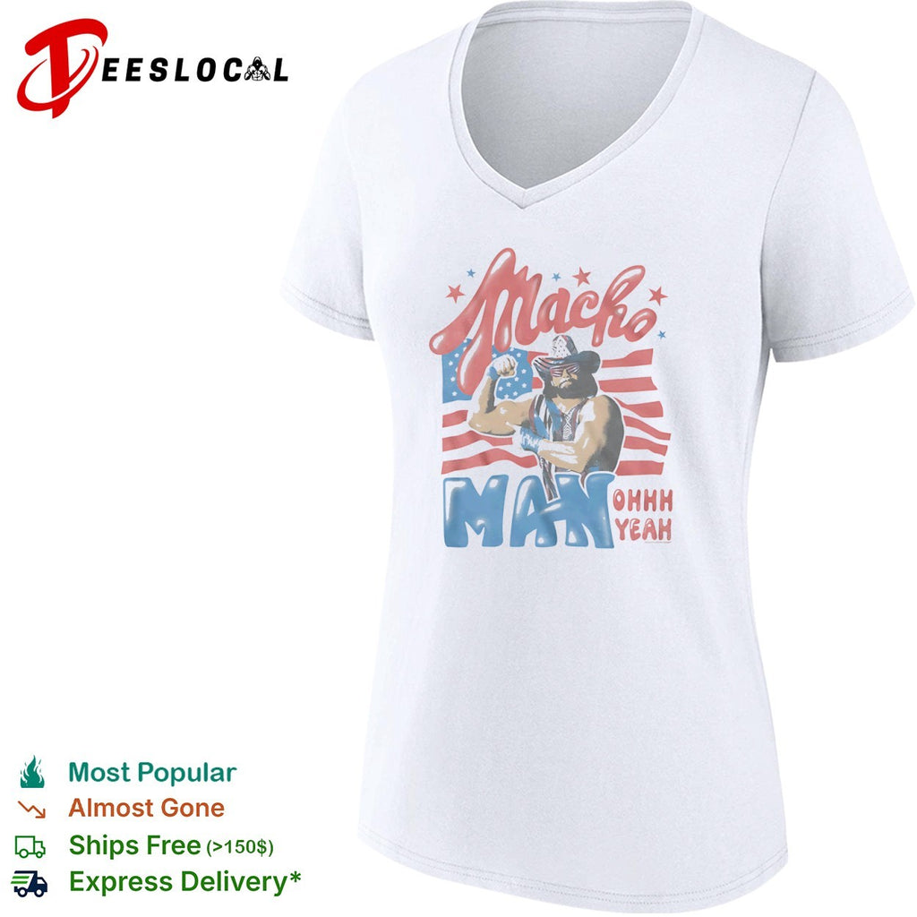 Macho Man Randy Savage OHHH YEAH American flag shirt