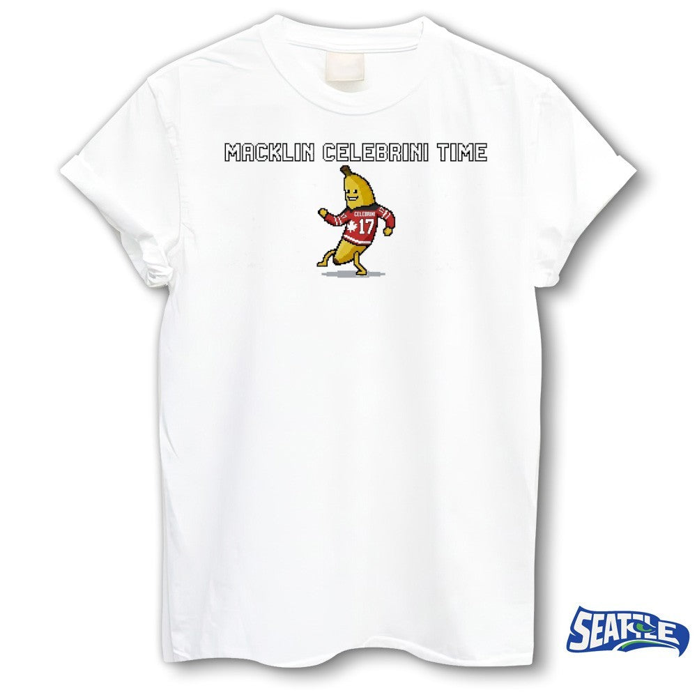 Macklin Celebrini Time – Ice Canada Hockey Banana shirt