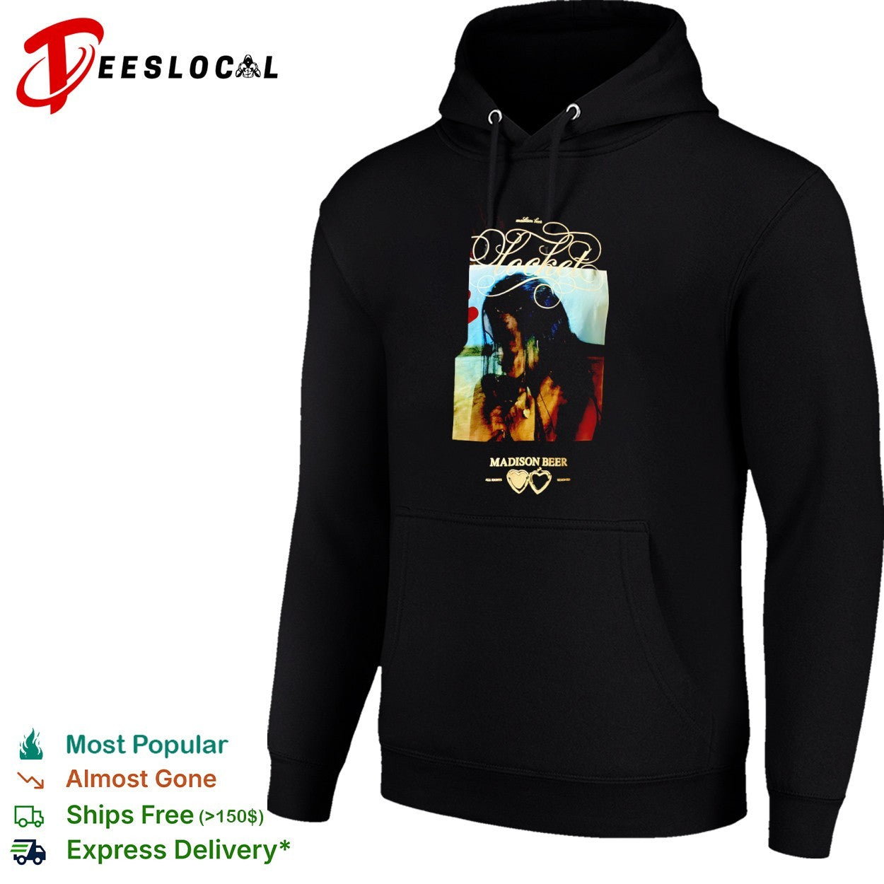 Madison Beer Locket all rights reserved heart locket graphic shirt