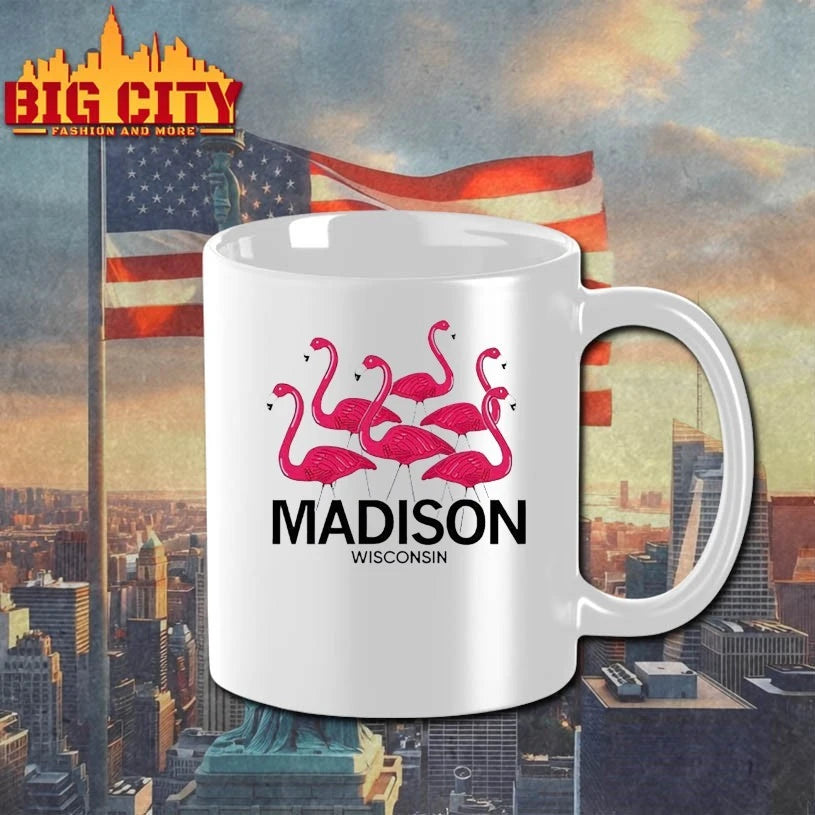 Madison Flamingos pink Wisconsin shirt