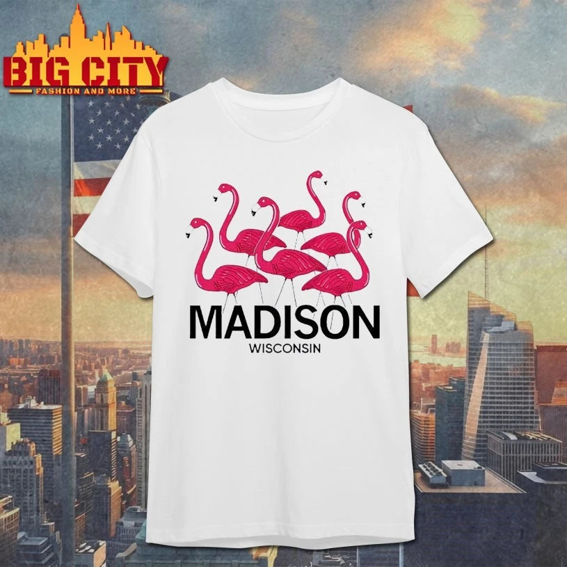 Madison Flamingos pink Wisconsin shirt
