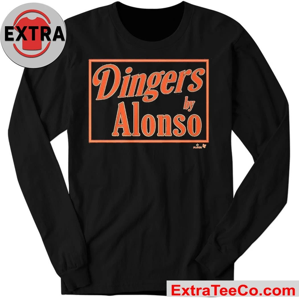 Major League Pete Alonso Baltimore Dingers Sign Official Tee Shirt