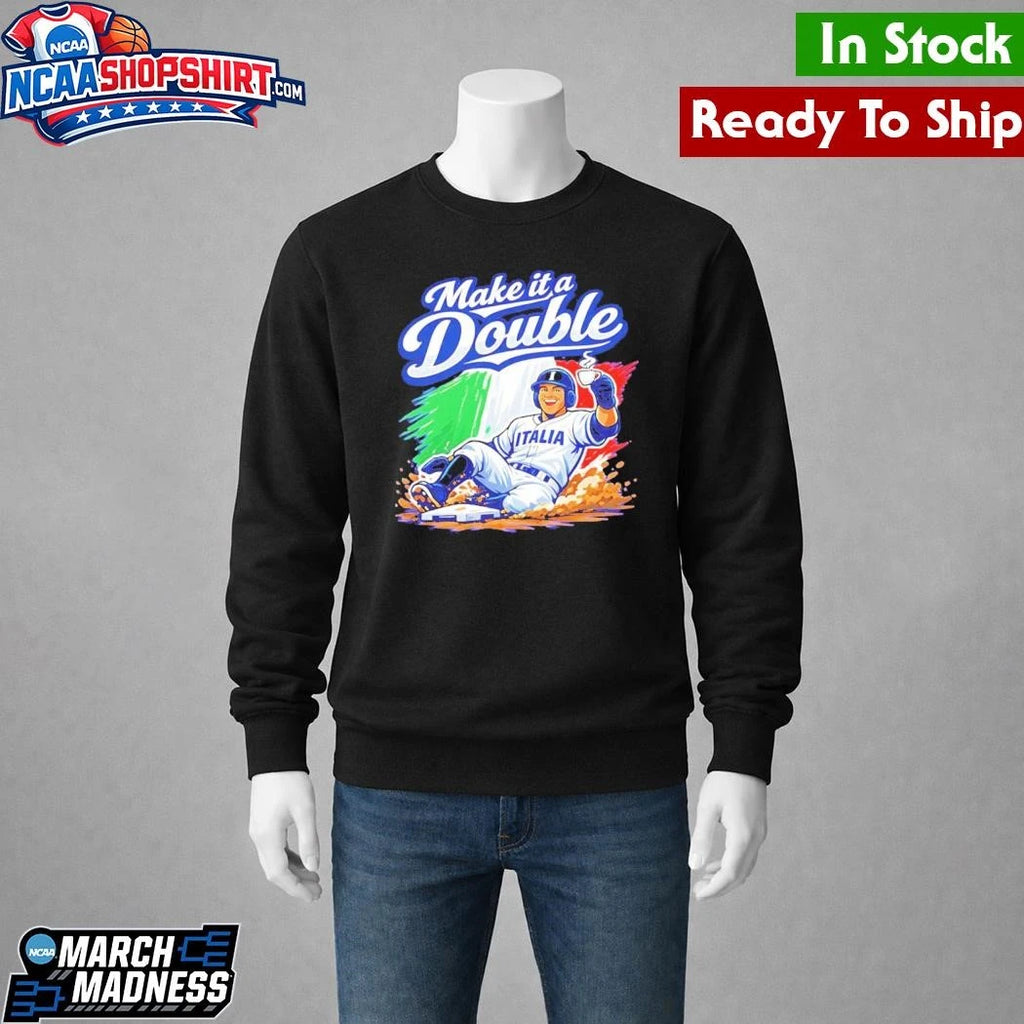 Make It A Double Italia Baseball Shirt