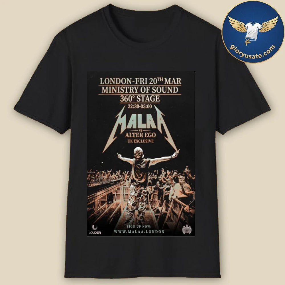Malaa March 20 2026 in London Poster Shirt