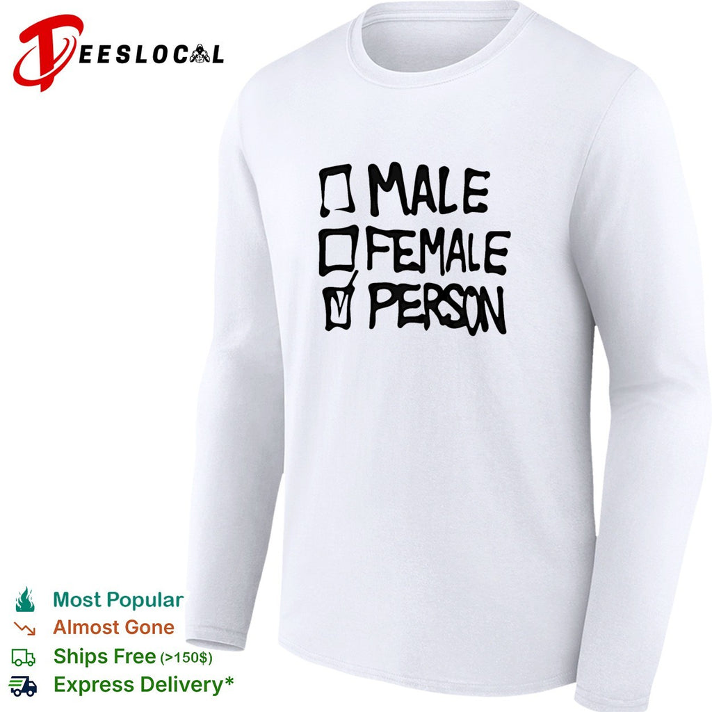 Male female person checklist shirt