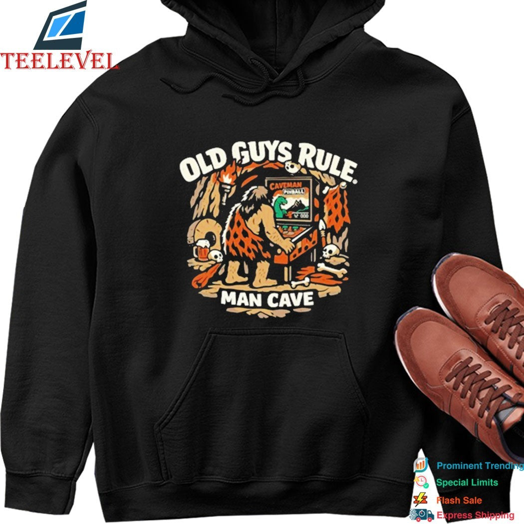 Man Cave Chocolate Old Guys Rule Caveman Shed T-shirts