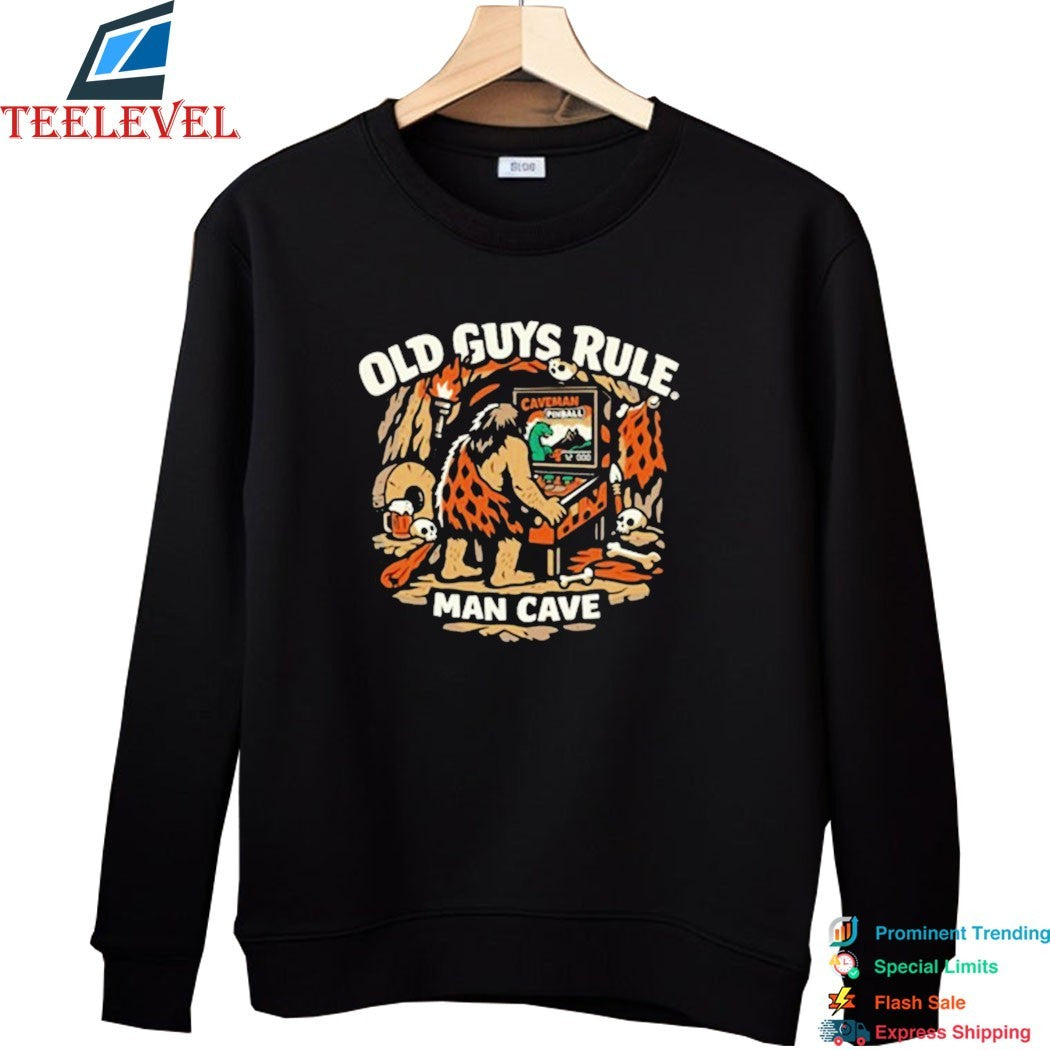 Man Cave Chocolate Old Guys Rule Caveman Shed T-shirts