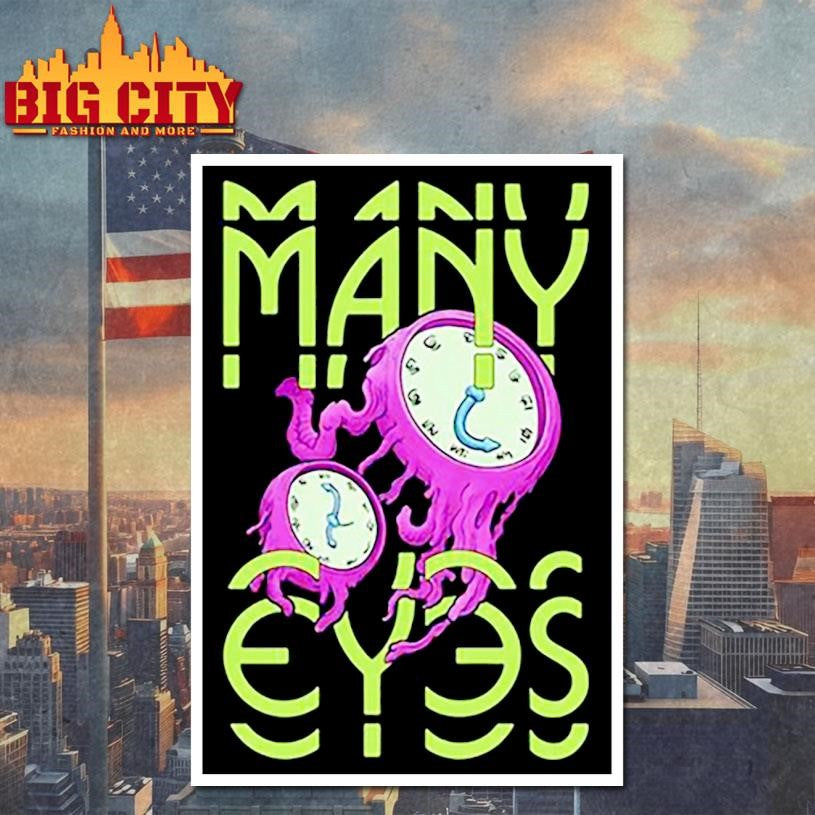 Many Eyes Purple Clocks shirt