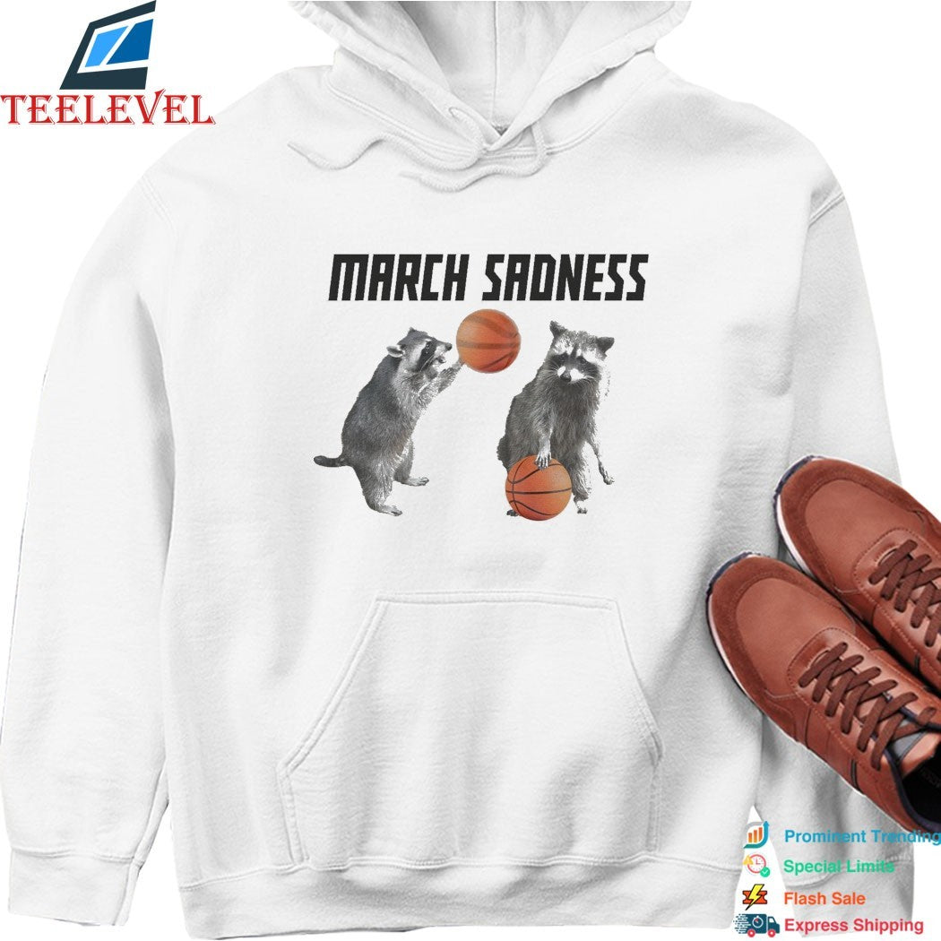 March Sadness Raccoon Basketball T-shirts
