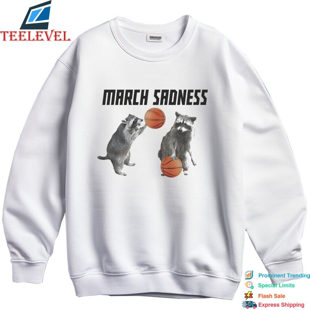 March Sadness Raccoon Basketball T-shirts
