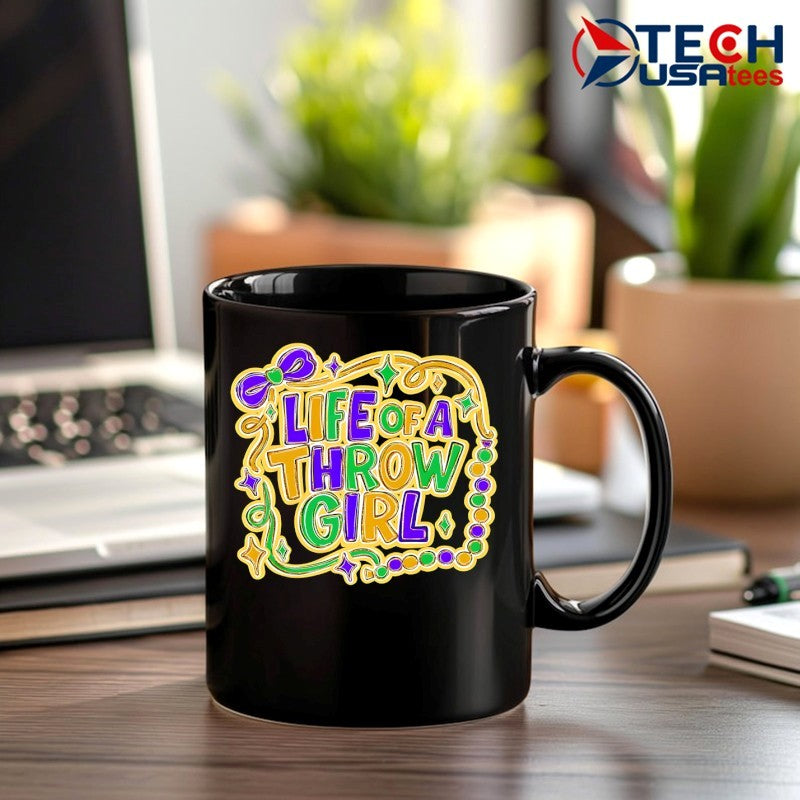 Mardi Gras life of a throw girl shirt