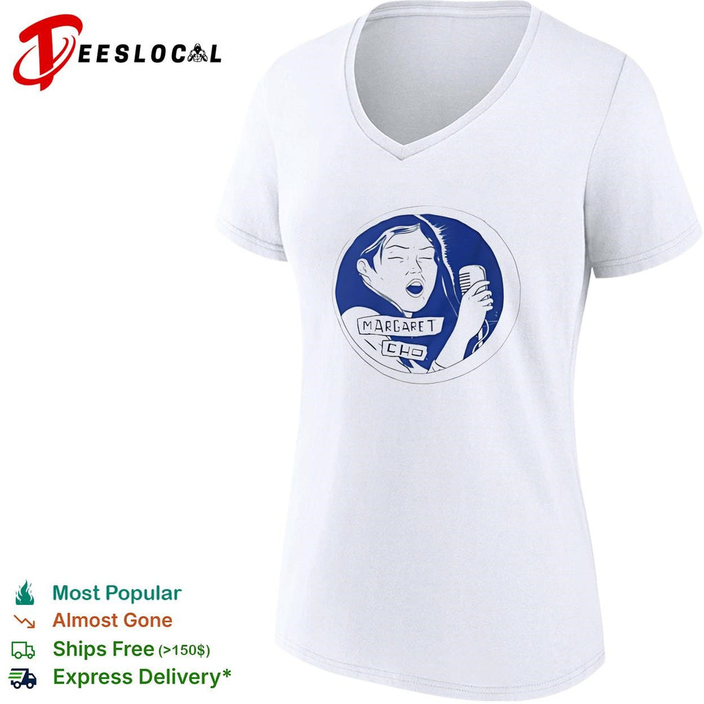 Margaret Cho comedian female portrait circle vintage art shirt