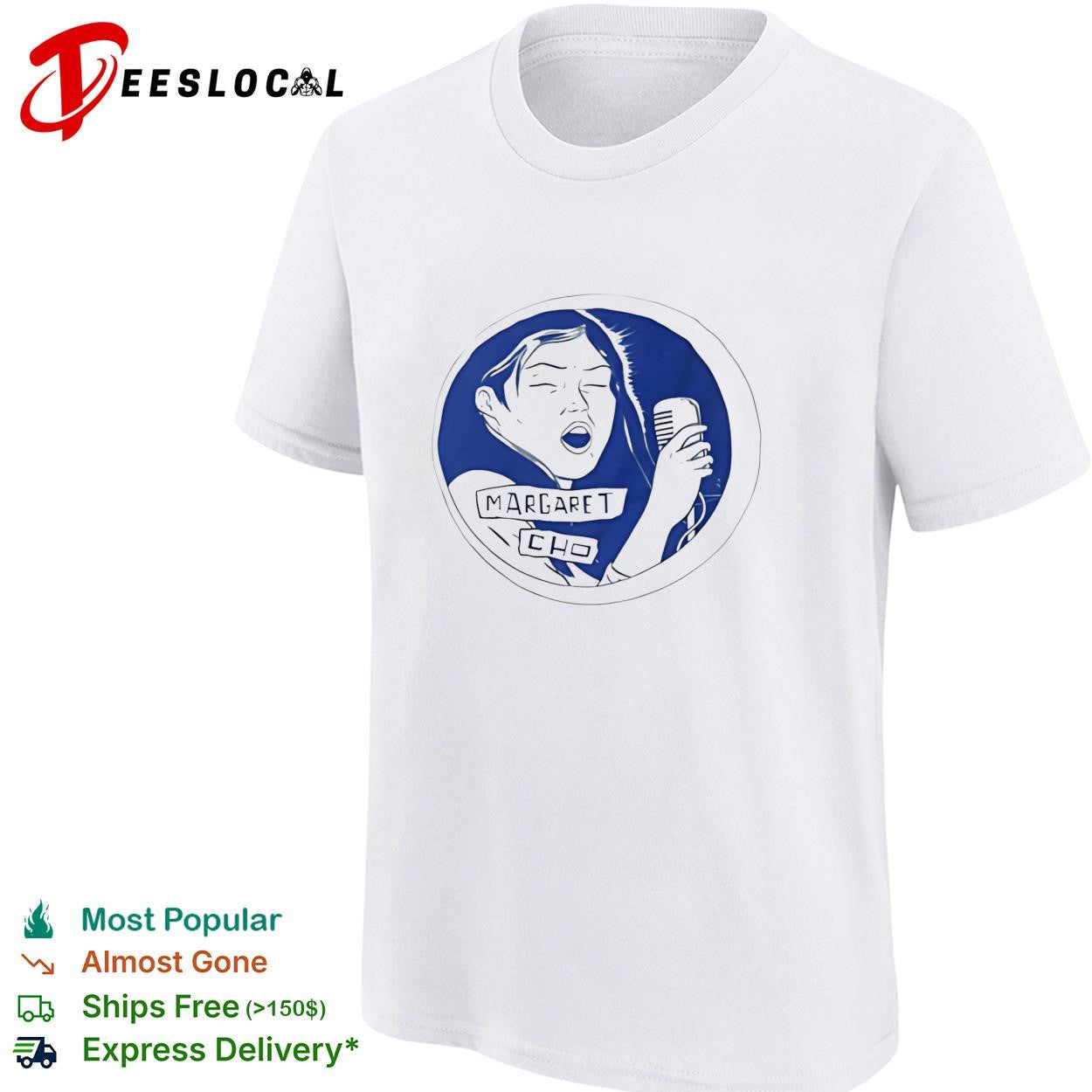 Margaret Cho comedian female portrait circle vintage art shirt