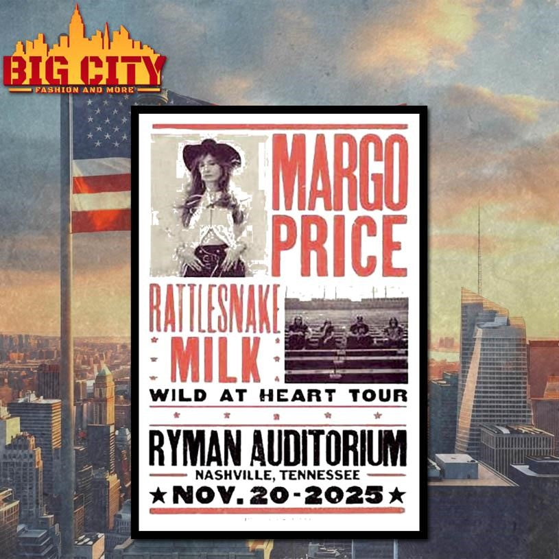 Margo Price Wild At Heart Tour Nov 20 2025 Nashville, Tn Concert Shirt