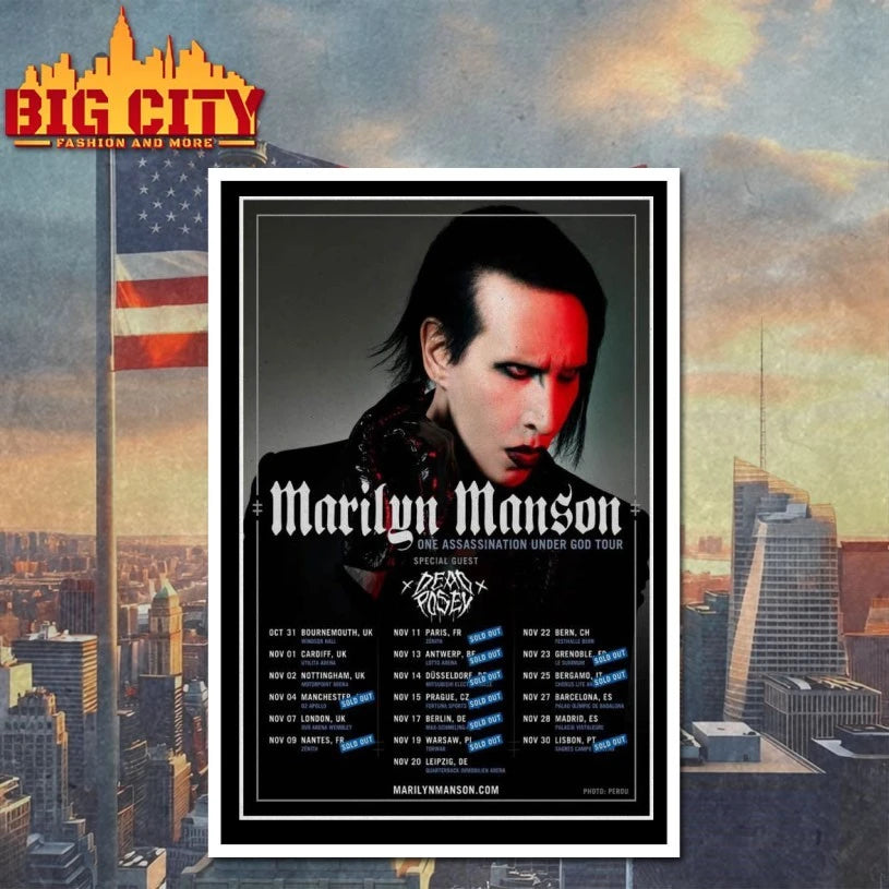Marilyn Manson Rock Concert Poster shirt