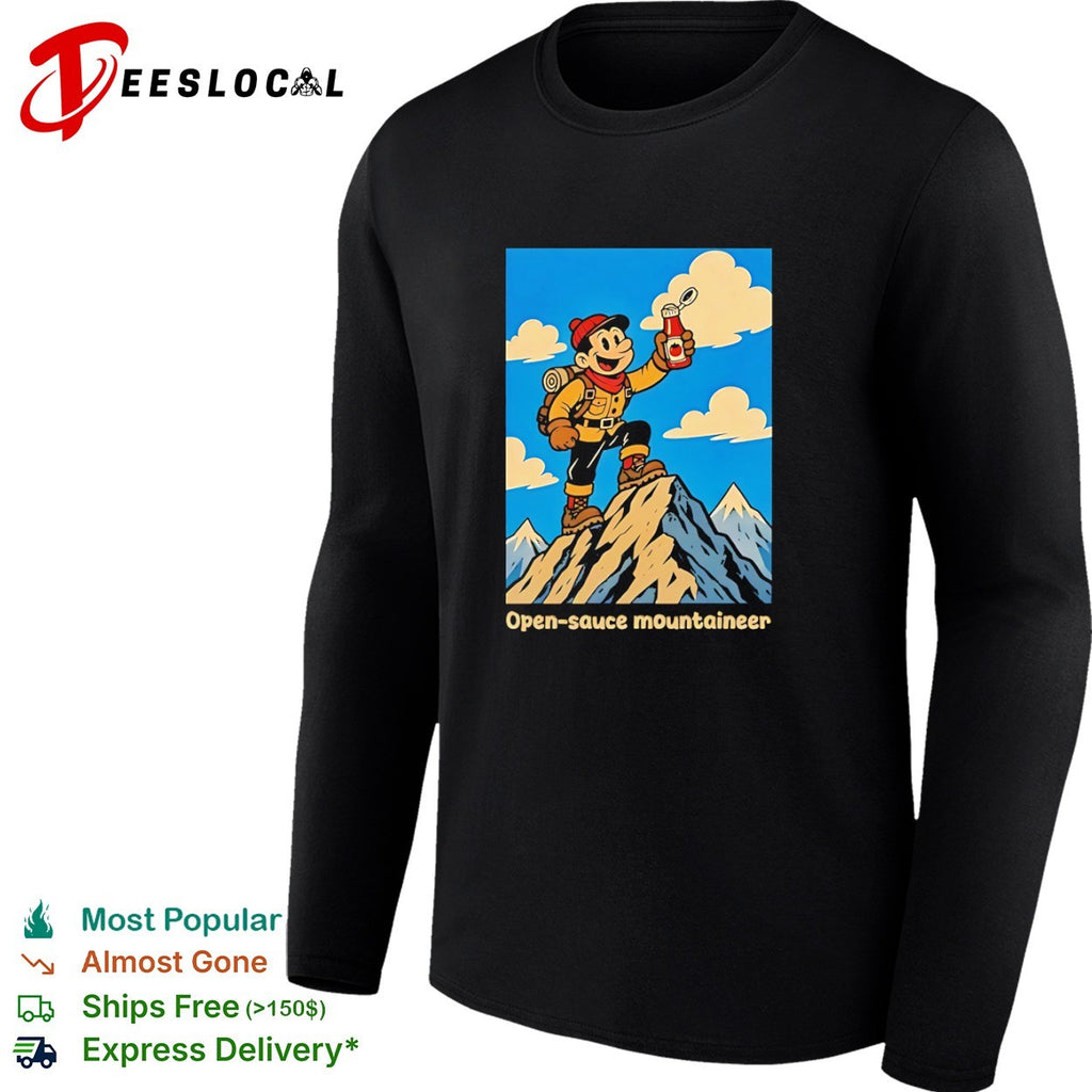 Mario Open sauce mountaineer Nintendo Mascot Video Game Character Gamer shirt