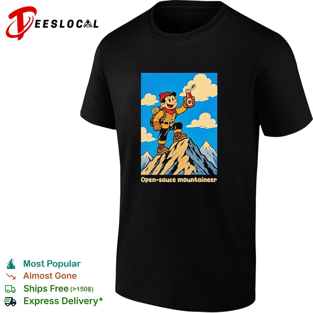 Mario Open sauce mountaineer Nintendo Mascot Video Game Character Gamer shirt