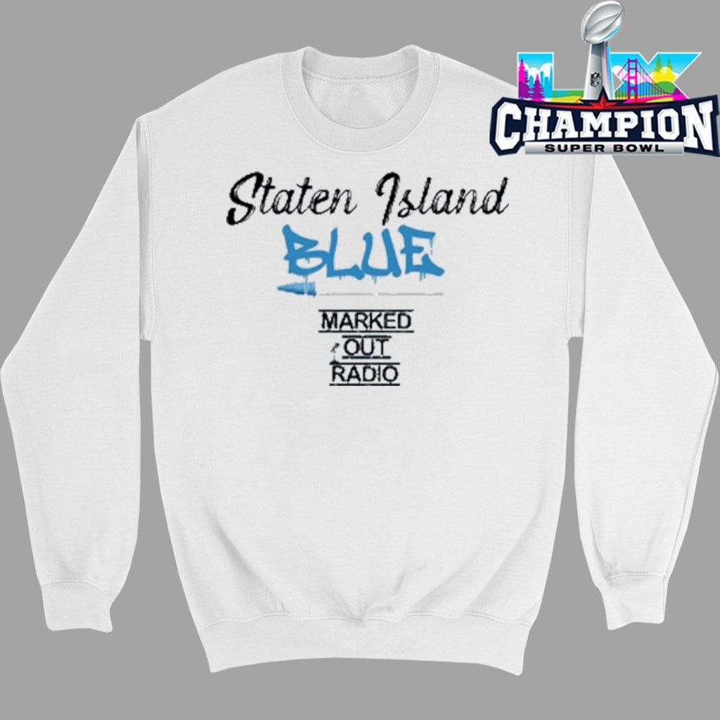 Marked Out Radio Staten Island Blue Shirt