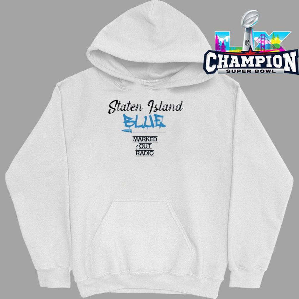 Marked Out Radio Staten Island Blue Shirt