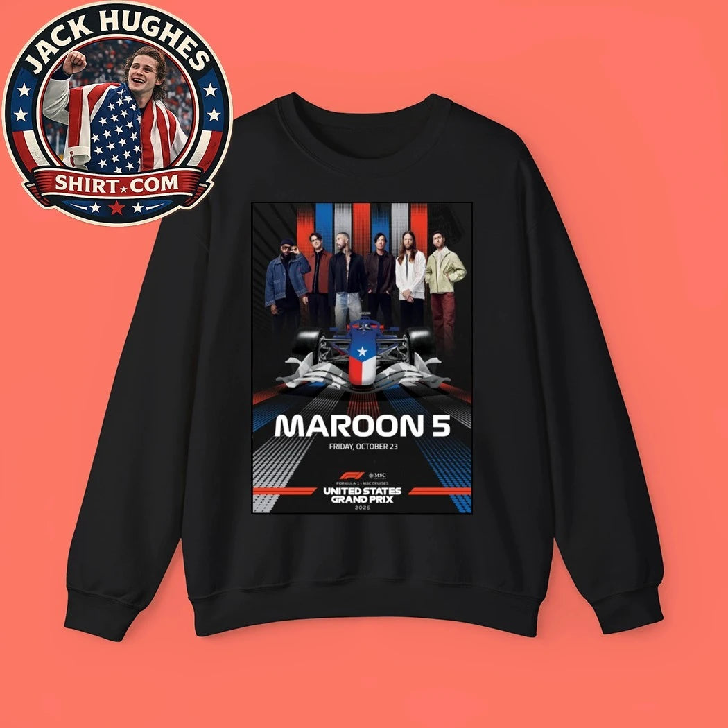 Maroon 5 x F1 United States Grand Prix From 23 October 2026 T-Shirt