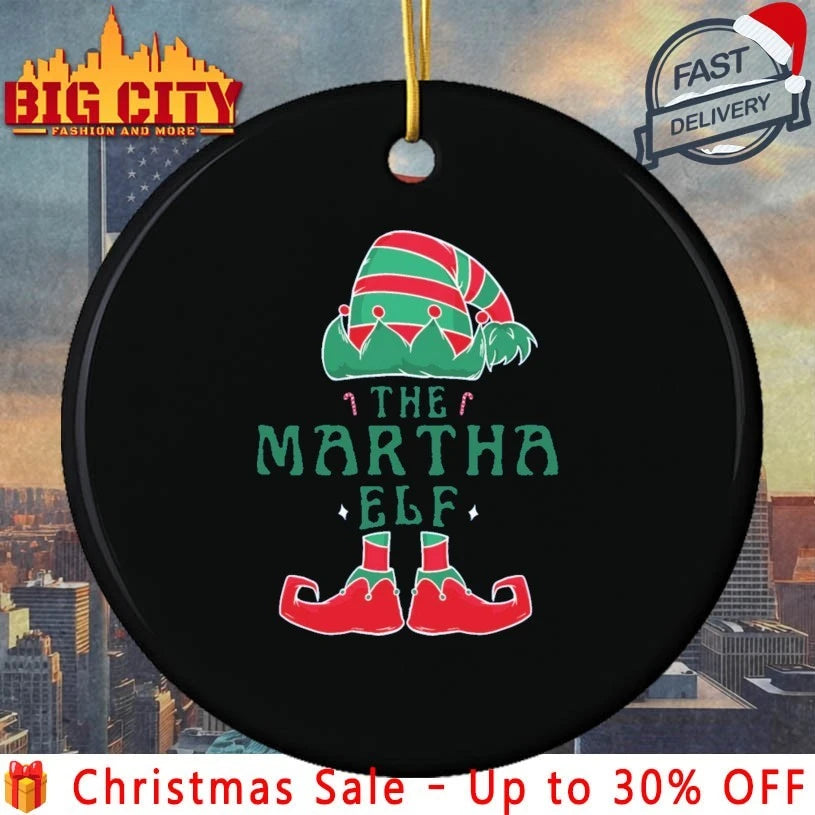 Martha Elf Personalized Name Christmas Family shirt