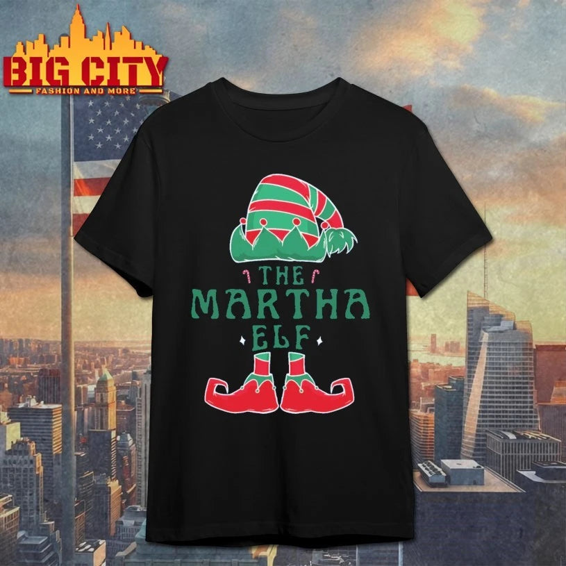 Martha Elf Personalized Name Christmas Family shirt