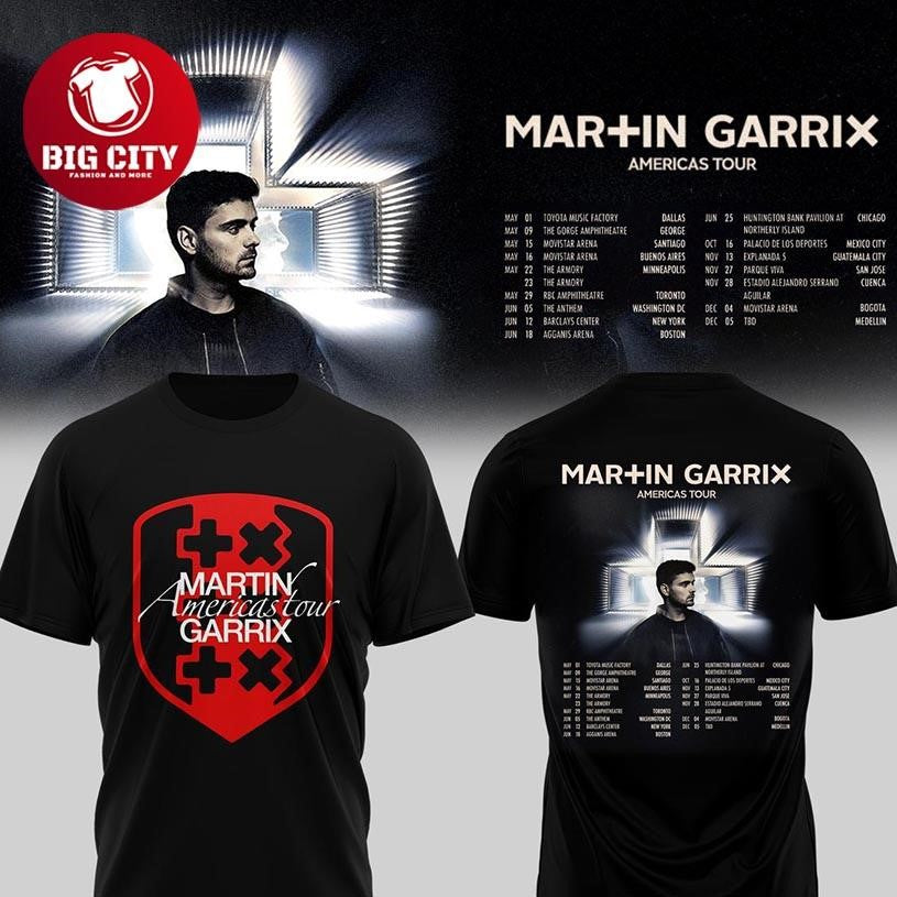 Martin Garrix Americas Tour 2026 EDM Party All Day Long Two Sided Shirt