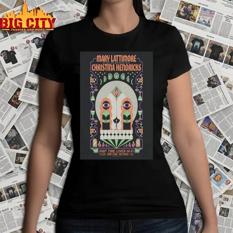 Mary Lattimore And Christina Hendricks Nov 3 2025 Part Time Lover Hi-FI Show Poster shirt