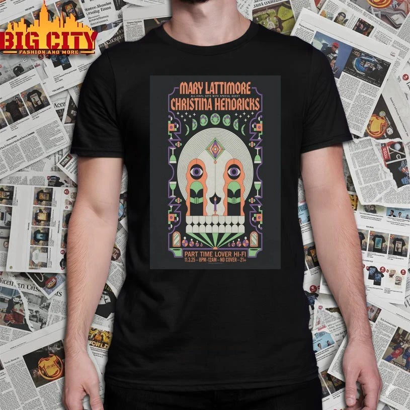 Mary Lattimore And Christina Hendricks Nov 3 2025 Part Time Lover Hi-FI Show Poster shirt