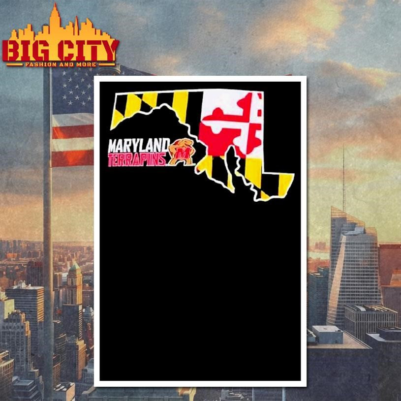 Official Maryland Terrapins Champion State Shape Shirt